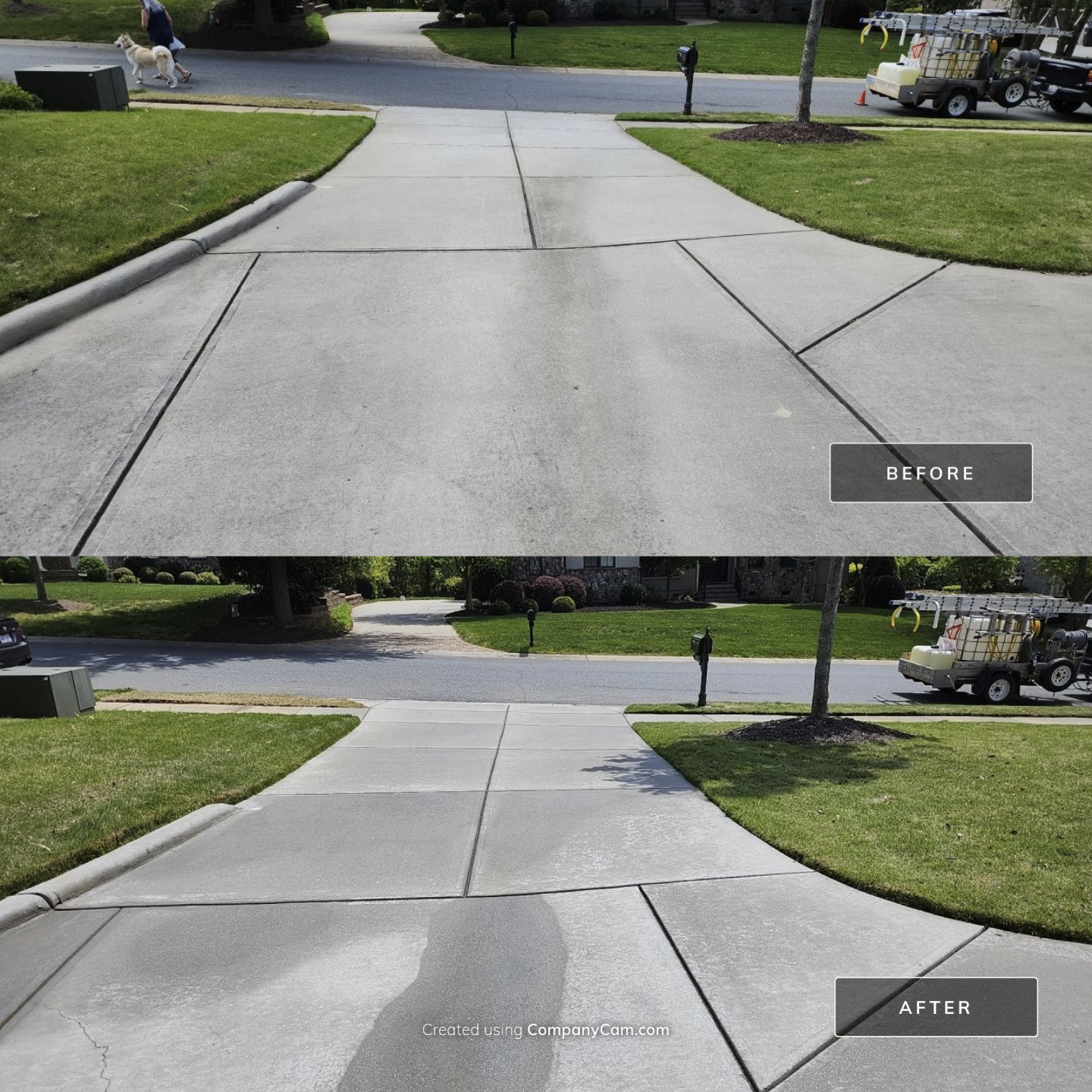 concrete Clean using cleaner