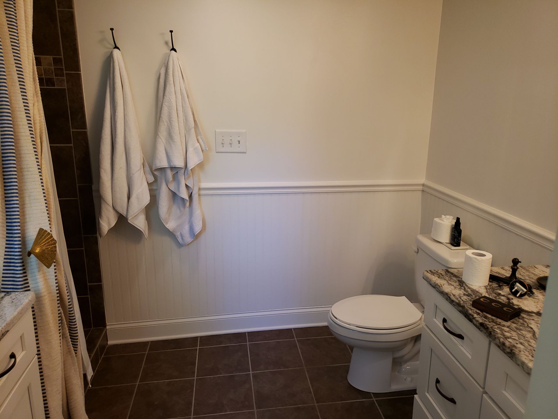  Swipe to See the Before & After! Beadboard & Chair Rail Edition!