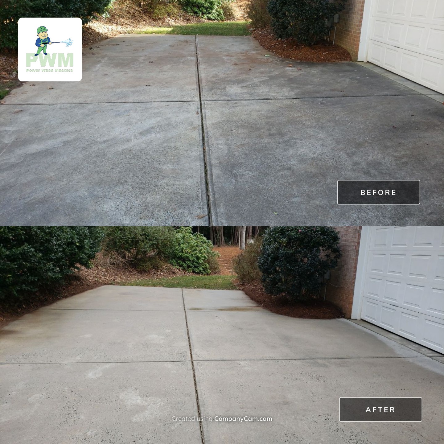 Driveway Clean using cleaner
