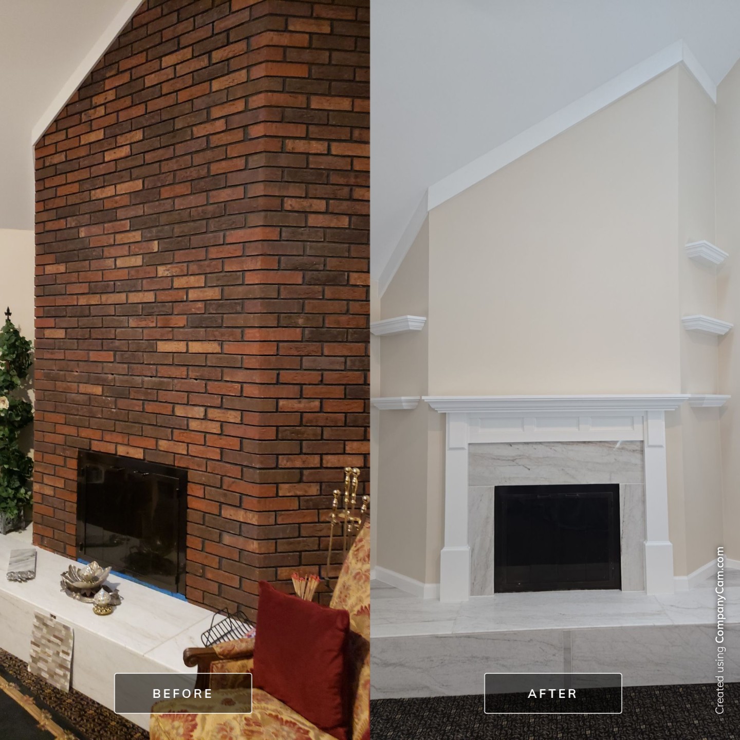 🔥 Dramatic Fireplace Transformation