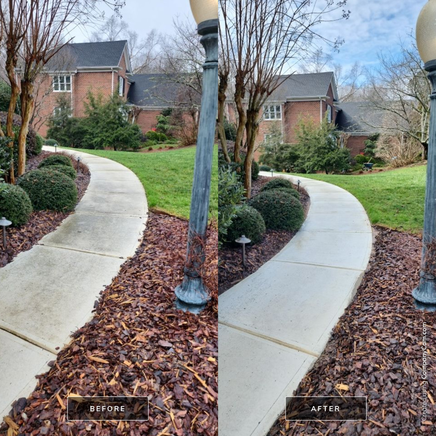 Driveway Clean using cleaner