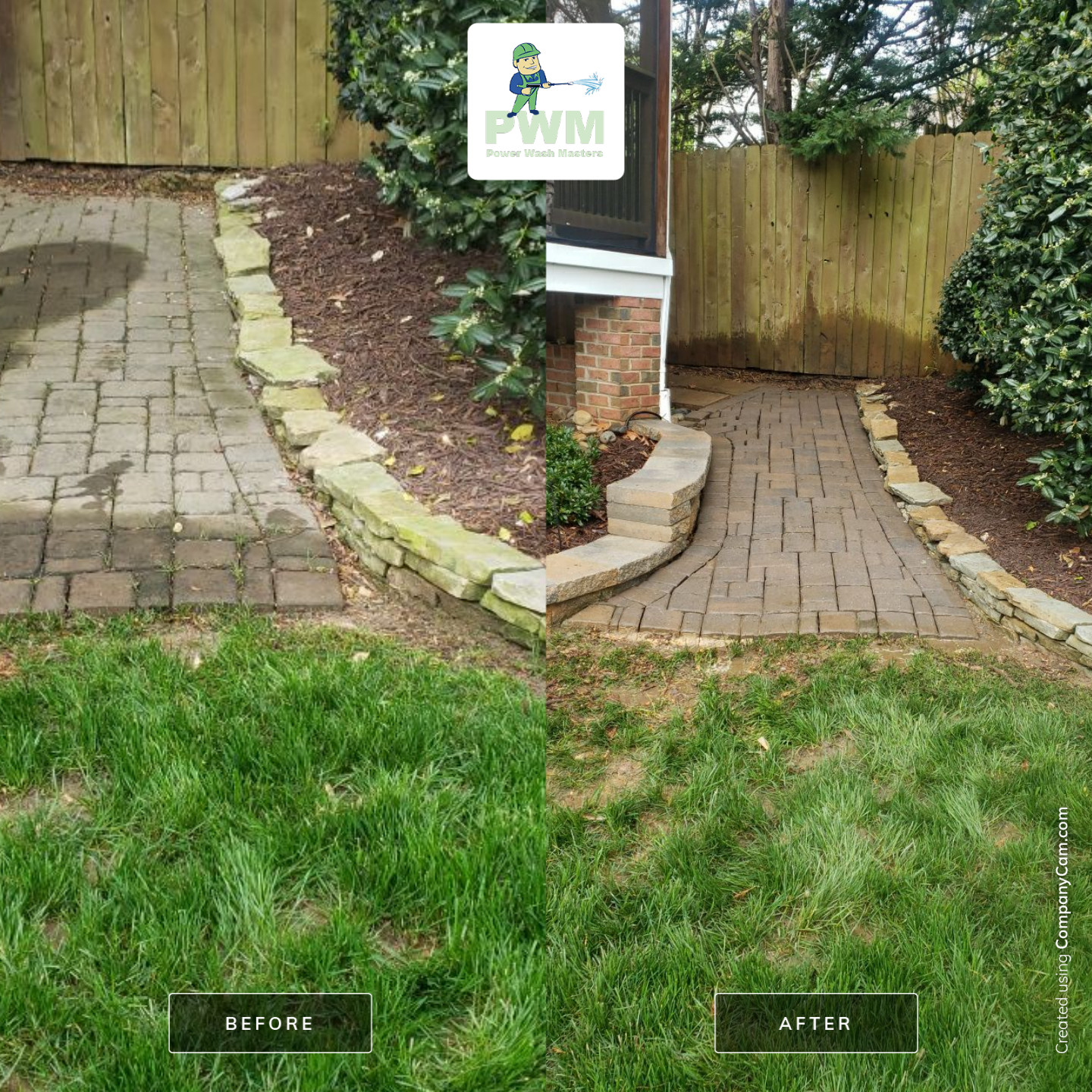 patio cleaning using cleaner