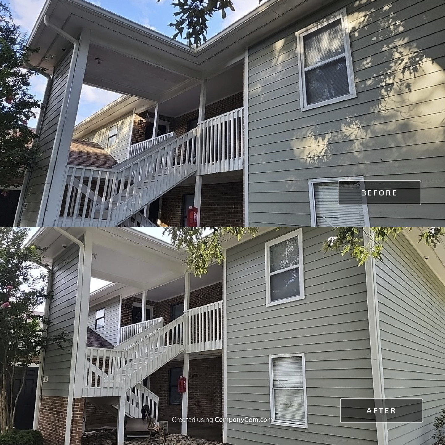 Apartment wash using cleaner