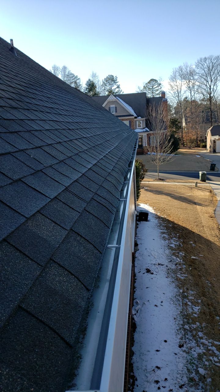 Gutter Cleaning using water