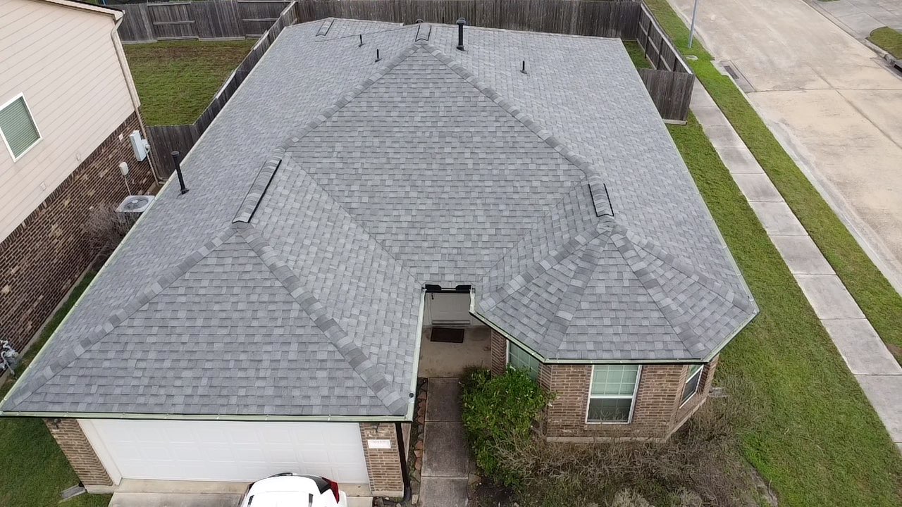 Reroof and Gutter Project in Houston