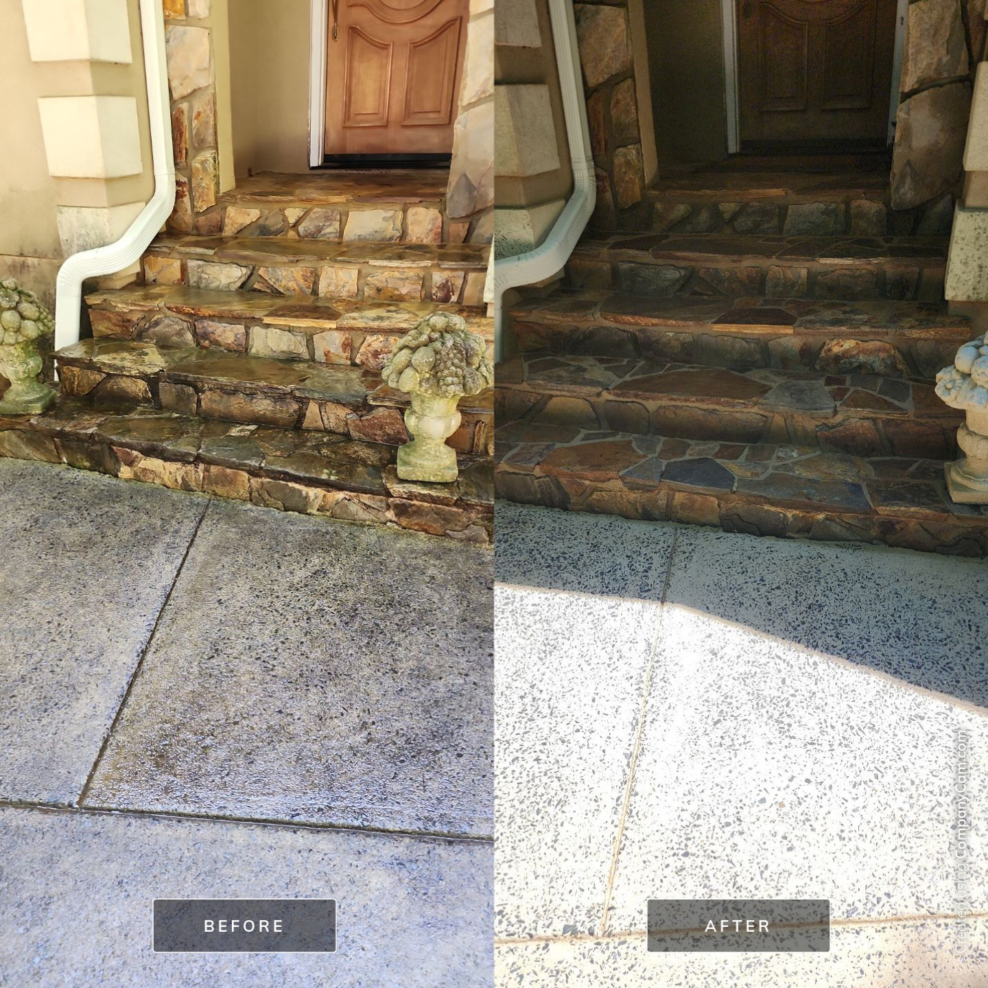 Driveway Clean using cleaner