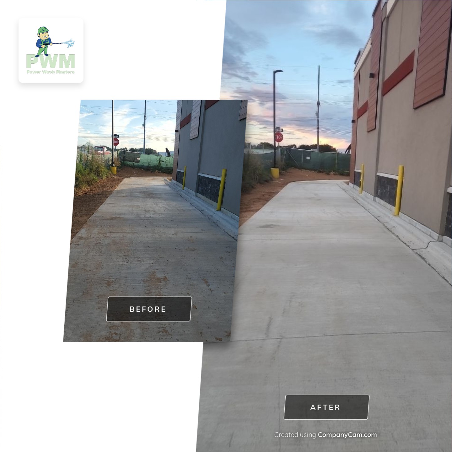 Driveway Clean using cleaner