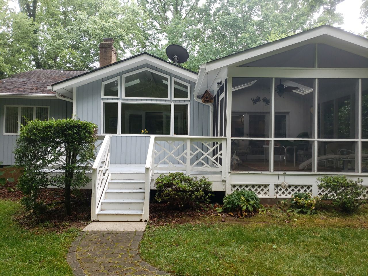 Deck clean using cleaner